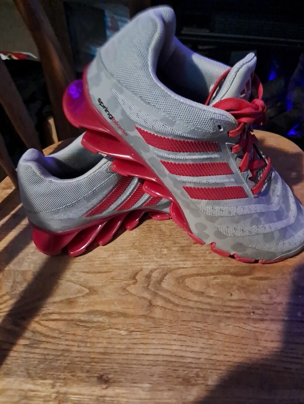 Adidas SpringBlade Ignite Woman,s 6 1/2 Running Shoes. D69804. Gray & Pink